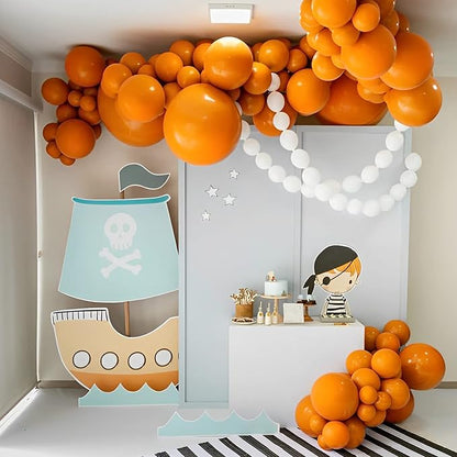130pcs Orange Balloons Different Sizes 18" 12" 10" 5" Orange Matte Latex Balloons for Boys Girls Birthday Baby Shower Gender Reveal Wedding Gender Reveal Autumn Party Decorations