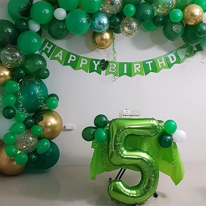 40 Inch Balloon Number 9 Green, Large Foil Number Balloons Set 0-9, Digital 9 Helium Balloons for Girls Boys Men Women 9th Jungle Football Birthday Anniversary Graduation Christmas Party Decoration