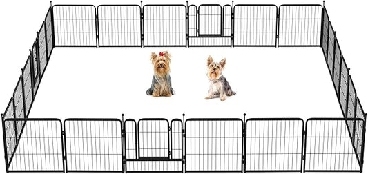 FXW Instant Unleashed Dog Playpen, Portable Pet Fence for Outdoor, RV Trips, and Camping, 24inch, 24 Panels for Puppy and Small Dogs│Patented