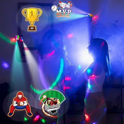 24PCS Baseball Party Favors-LED Finger Lights：Glow-in-the-Dark Light-Up Toys Bulk for Kids,Baseball Theme Birthday Party Decorations Supplies, Kids' Party Goodie Bags, Classroom Prizes, Fun Gifts