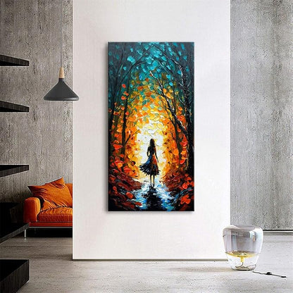 Alenoss Hand Painted Modern Oil Paintings on Canvas Wall Art Vertical Abstract Painting Large Contemporary Wall Art Textrued Wall Painting for Living Room Bedroom