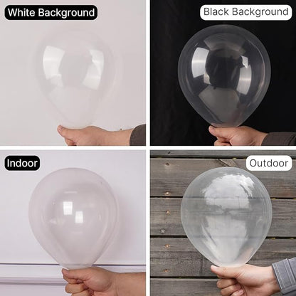 PartyWoo Clear Balloons 50 pcs 12 Inch Transparent Bubble Balloons for Graduation Wedding Engagement Anniversary Baby Shower Gender Reveal Birthday Party Decorations Clear-Y2