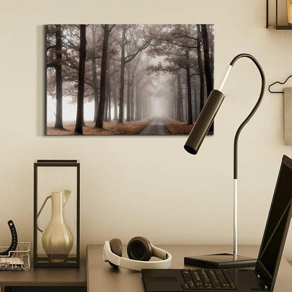Wexford Home Home Decor Landscape Canvas Wall Art Abstract Floral Painting Modern Pictures Artwork Decoration for Living Room Kitchen Bathroom Office, Ready to Hang, Misty Road, 12x18