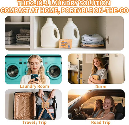 BellaLuce Laundry Detergent Sheets - Laundry Sheets, 240 Loads (304 Count (Pack of 3), Fresh Linen & Amber Nectar)
