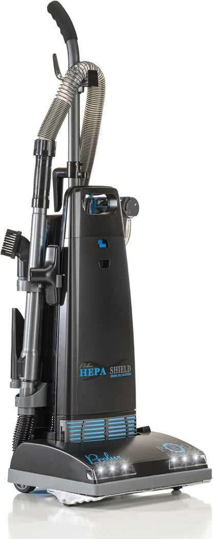 Prolux 8000 Commercial Upright Vacuum with On Board Tools, Bagged Vacuum Cleaner, Commercial Vacuum, HEPA Filter, Floor Selector Switch, 12-Amp Amtek Motor, 107 CFM Suction Power