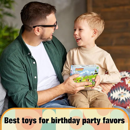 Valentines Party Favors for Kids- 30 Pack Animals Building Blocks Set Goody Bags Stuffers Classroom Prizes Easter Basket Stuffer Birthday Party Valentine's Return Gifts for Boys Girls Age 6-12+