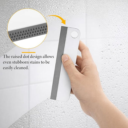 2 Pcs Mini Soft Rubber Window Squeegee Window Scrubber Scraper for Shower Glass Doors Cleaning Squeegee Tool Car Windows Windshield Mirror Tile Cleaner