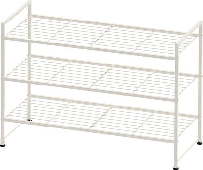 SIMPLE HOUSEWARE 3-Tier Stackable Shoes Rack Storage Shelf, White