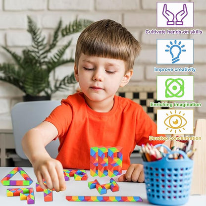 GOLDGE 15 Pack Mini Cube Puzzle Fidget Toys - Bulk Party Favors & Goodie Bag Stuffers for Kids, Travel Toys for Ages 4-8, Treasure Box Toys for Classroom, Birthday & Back to School Gifts