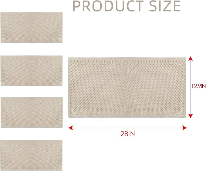 BALCONY & FALCON Waffle Weave Dish Towel Kitchen Towel Hand Dish Rags for Household Cooking Cleaning Kerchief,13x28inches,Set of 4 Beige