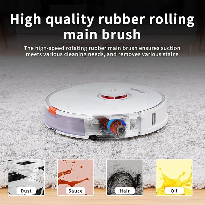 18Pack S7 Replacement Parts for Roborock S7Max Ultra,S7Pro Ultra,S 7,S7+,S7MaxV,S7Max V Plus,S7Max V Ultra Robot Vacuum, 2 Roller Brush, 4 Filter, 6 Side Brush, 4 Mop Cloth, 2 Installation Tools