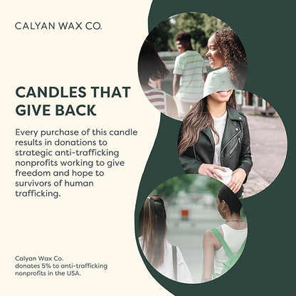 Calyan Wax Co. Golden Cider & Nutmeg 2 Wick Scented Candle - 37 Hour Burn - Luxury Non Toxic Soy Wax Candles - Long Lasting Large Glass Jar Candle for Home - 8.8oz