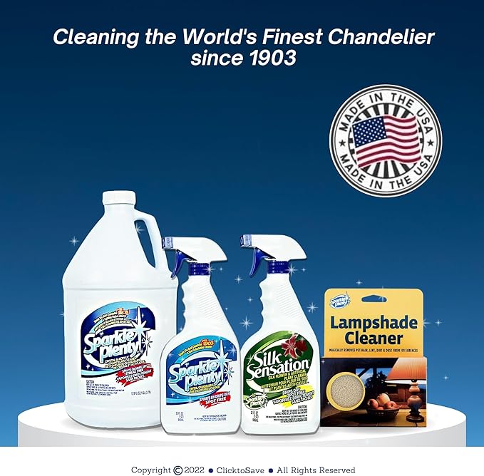 Sparkle Plenty Silk Sensation Artificial Flower & Plant Leaf Cleaner and Shine, Fake Flower Dusting Spray, Silk Plant Cleaner Spray, Drip Dry Cleaning Supplies for Artificial Tree (1 Gallon)