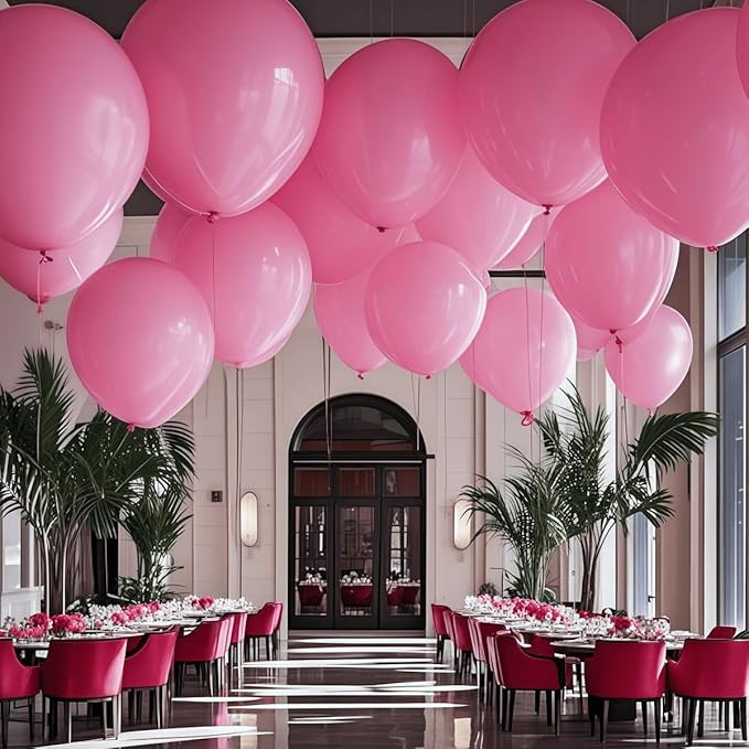 30 Pack Pink Balloons 36 Inch Pink Latex Party Large Balloon Bulk for Various Party Events Decorations