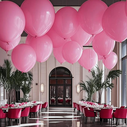 30 Pack Pink Balloons 36 Inch Pink Latex Party Large Balloon Bulk for Various Party Events Decorations