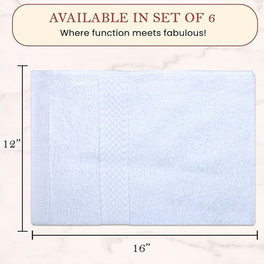 Vintage Vista 100% Cotton Dish Cloths (Pack of 6) - Dish Rags for Washing Dishes - Reusable & Highly Absorbent Kitchen Towels - Kitchen Rags for Christmas - (12" x 16" - White)