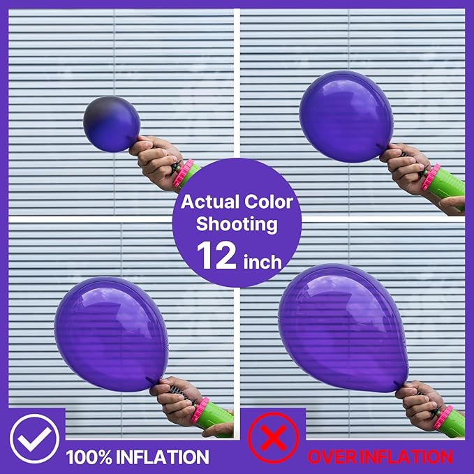 PartyWoo Royal Purple Balloons, 50 pcs 12 Inch Purple Balloons, Dark Purple Balloons for Balloon Garland or Balloon Arch as Party Decorations, Wedding Decorations, Baby Shower Decorations, Purple-Y16