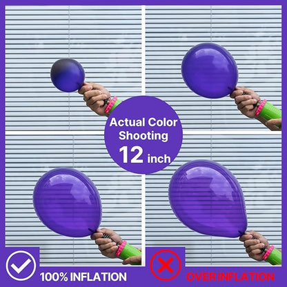 PartyWoo Royal Purple Balloons, 50 pcs 12 Inch Purple Balloons, Dark Purple Balloons for Balloon Garland or Balloon Arch as Party Decorations, Wedding Decorations, Baby Shower Decorations, Purple-Y16