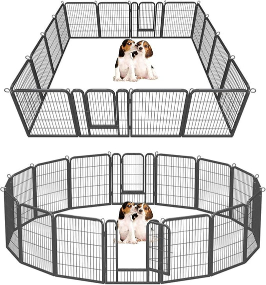 Dog Playpen Indoor,Metal Dog Fence for Large/Medium/Small Dogs,Perfect Dog Pen for Camping, Yard, and RV