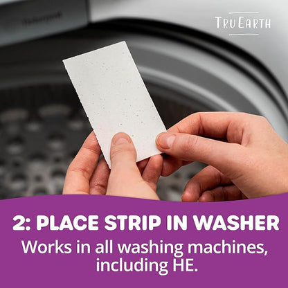 Tru Earth Compact Dry Laundry Detergent Sheets - Up to 768 Loads (384 Count) - Paraben-Free - Original Eco-Strip Liquidless Detergent, Travel Sheets - Lilac Breeze