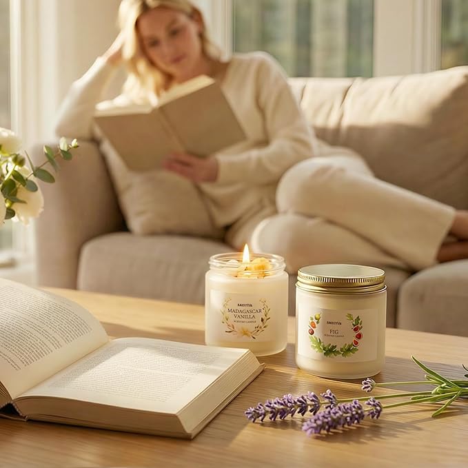 8 Pack Scented Candles for Home,28oz Crystal Soy Candles-200 Hour Long Lasting,Aromatherapy Candle Sets for Women Gift,Perfect for Valentine's Day,Mother's Day, Birthdays, Anniversaries