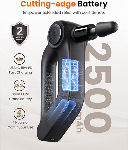 BOB AND BRAD D5 Pro Plus Massage Gun with Heat, 13mm Amplitude Deep Tissue Percussion Massage Gun with Max Power for Muscle Therapy, Professional Muscle Massager, Ideal Gift