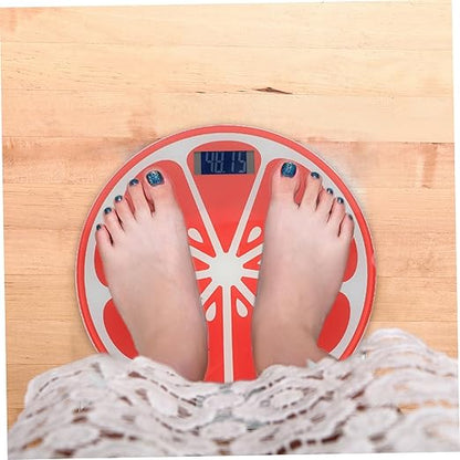Cartoon Tempered Digital Weight Scale Small Portable Body Balance Scale for Travel and Home Use with Compact Lightweight Design