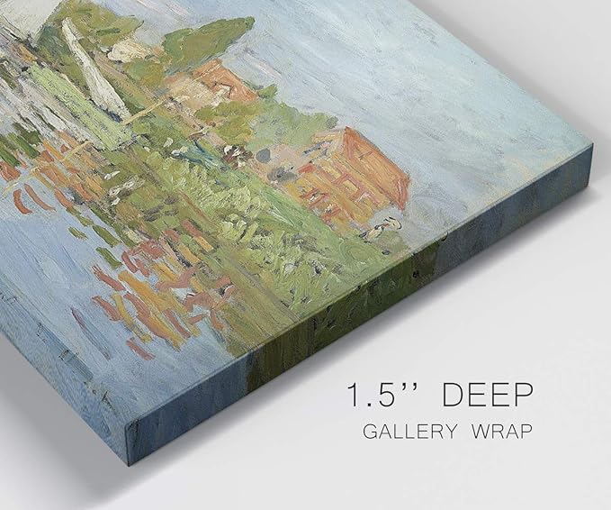 Wexford Home Home Decor Landscape Canvas Wall Art Abstract Floral Painting Modern Pictures Artwork Decoration for Living Room Kitchen Bathroom Office, Ready to Hang, chapelton at argenteui, 32x48
