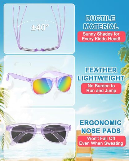 Lifree Kids Sunglasses Bulk Party Favors Boys Girls Sunglasses for Kids Age 3-8 with UV400 Protection for Kid Pool Birthday