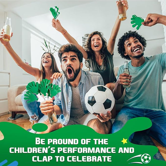 Junkin 100 Pcs Hand Clappers Bulk 7. 5 x 3. 5 Inches Noise Makers Party Favors Clapping Noise Maker Clacker for Birthdays Game Prizes Rewards Football Sporting Events Cheers Supplies (Green)