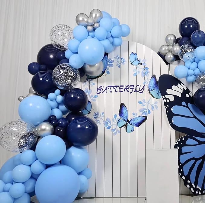 KALOR 12 Inch Light Blue Balloons, 50 Pcs Latex Helium Balloons for Kid's Birthday Party, Baby Shower, Wedding, Graduate Party Decorations