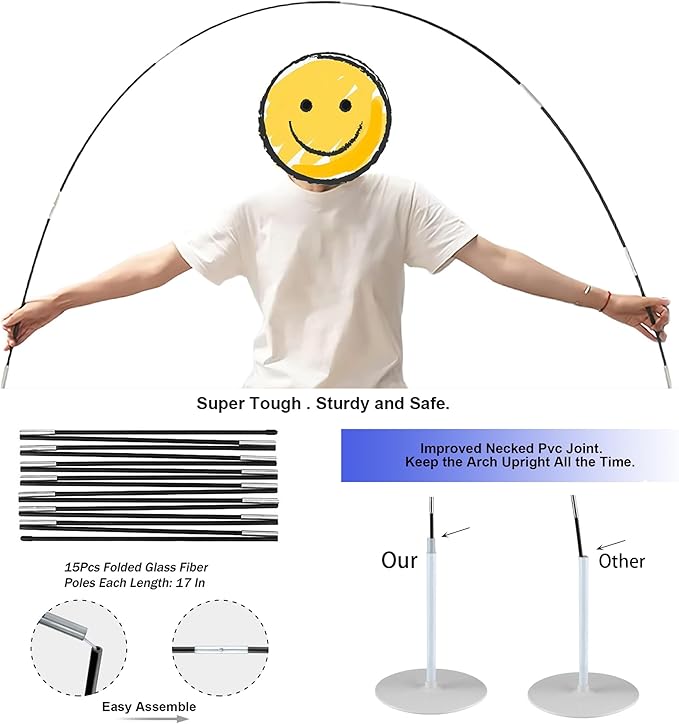 Balloon Arch, Innovation Large Sturdy Balloon Arch Kit,10Ft Wide & 9FT Tall Adjustable Balloon Stand with Water Fillable Bases, Manual Pump - for Wedding, Birthday, Baby Shower, Graduation