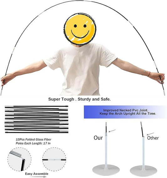 Balloon Arch, Innovation Large Sturdy Balloon Arch Kit,10Ft Wide & 9FT Tall Adjustable Balloon Stand with Water Fillable Bases, Manual Pump - for Wedding, Birthday, Baby Shower, Graduation