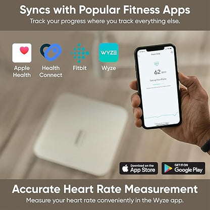 Wyze Smart Scale X Butterfly - Scale for Body Weight, BMI, Body Fat, Muscle Mass, Accurate Bathroom Digital Scale with Heart Rate Monitor | Sync Fitness Apps | for People, Baby & Pet, 400 lbs, Black