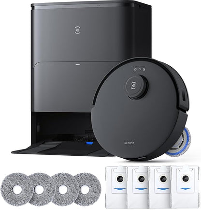 ECOVACS DEEBOT T30S Care Robot Vacuum and Mop, 11000Pa, ZeroTangle Technology, TruEdge Adaptive Edge Mopping, Hot Water Washing, Self-Emptying, Self Refilling, Auto-Mop Lifting, Obstacle Avoidance