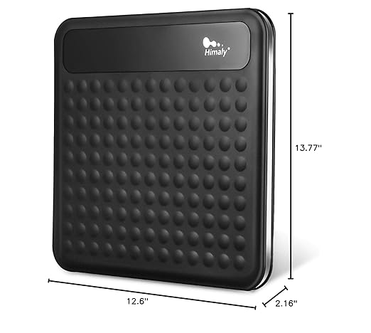 Digital Body Weight Bathroom Scale, High Precision Measurements Scales with Large Non Slip Silicone Platform and LCD Digital Display, 400lbs/180kg Capacity (Black)