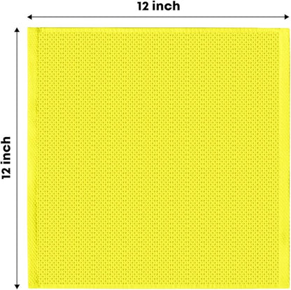 Artoid Mode 100% Cotton Lemon Yellow Waffle Weave Kitchen Dish Cloths, 12x12 Inch Ultra Soft Absorbent Quick Drying Kitchen Dish Towels Set of 6