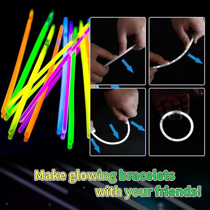 150 Pack 8” White Glow Sticks Bulk with 150 Connectors Neon Glow In The Dark Party favors Supplies for Holiday Birthday Party Decoration (White)