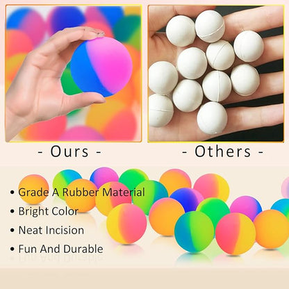 30 Pcs Jumbo Super Bouncy Balls 2.35 Inch Rubber Bouncing Balls Bulk Kids ICY Large Hi Bounce Balls Assorted Colorful High Bouncing Ball for Boys Gilrs Birthday Party Favors Carnival Prizes