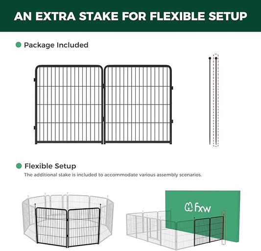 FXW Instant Unleashed Dog Playpen, Portable Pet Fence for Outdoor, RV Trips, and Camping, 32inch, 2 Panels for Small and Medium Dogs│Patented