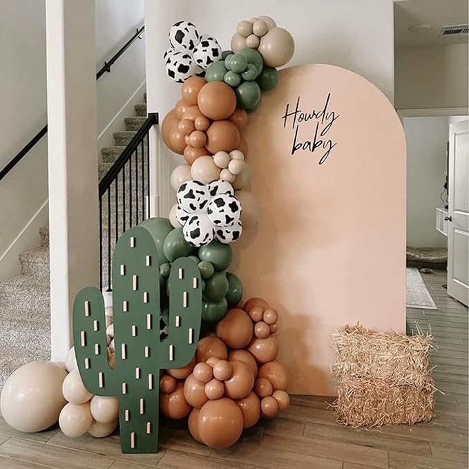 Green Gold Brown Balloon, 60 Pcs 12 Inches Olive Green Dark Brown Coffee Nude Gold Balloons for Jungle Safari Woodland Hunting Birthday Decorations