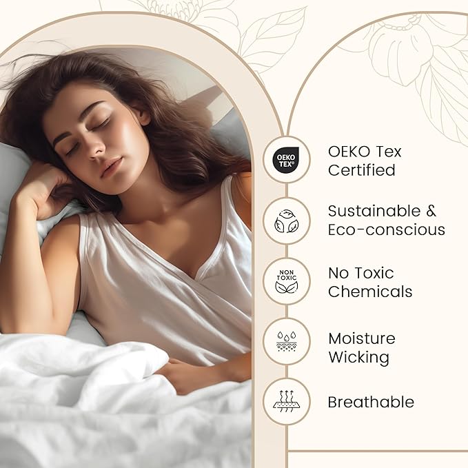 100% Cotton Sheets King Size Sheets Set with Fitted Sheet & Pillowcase Sets, 800 Thread Count Sateen Weave 4 Piece Deep Pocket King Sheet Set, Soft & Comfy Naturally Cool Luxury Bedding- Chocolate