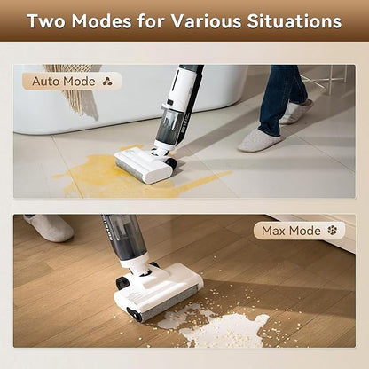 JONR ED12 Lite Wet Dry Vacuum Cleaner Cordless, Vacuum Cleaner with Self-Washing, 1 mm Edge Cleaning, Anti-Tangle System, Lightweight Floor Cleaner for Hard Floors, Pet Hair