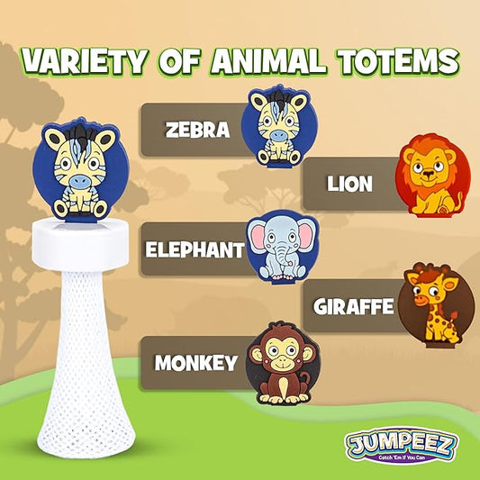 IPIDIPI Toys Jumpeez Safari Rocket Poppers – 25 Jungle Animal Bounce Toys for Kids – Ideal Stocking Stuffers for Kids, Birthday Party Favors, Goodie Bag School Prizes for Boys & Girls