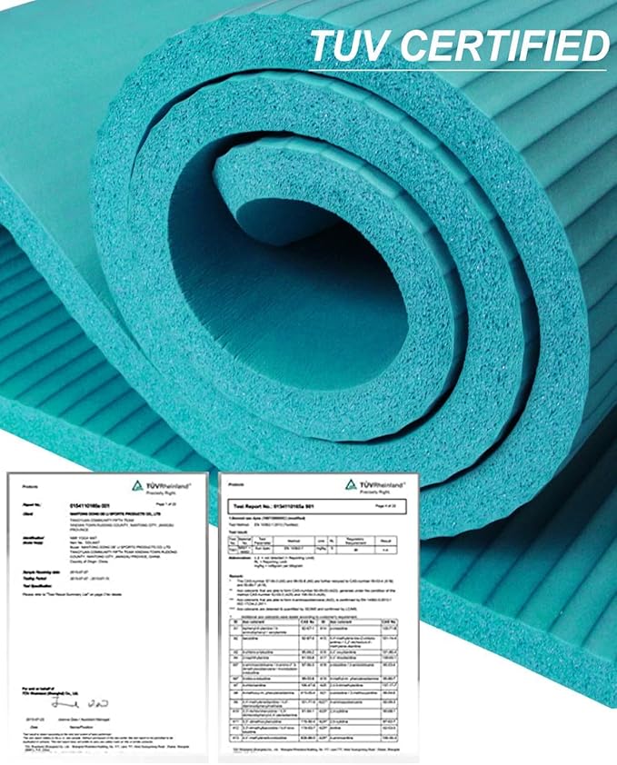 Yoga Mat Thick Wide Yoga Mats for Women Men Large Exercise Mat 78"x35" 1/2 Inch Workout Mat for Home Gym, with Carrying Yoga Bag