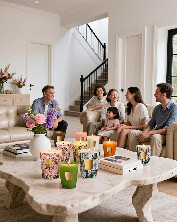 M&SENSE Ocean Escape Scented Natural Soy Wax Candle, 14.1oz 60 Hours Long Lasting Slow Burning Candles for Home Decor, Aromatherapy Candle for Stress Relief