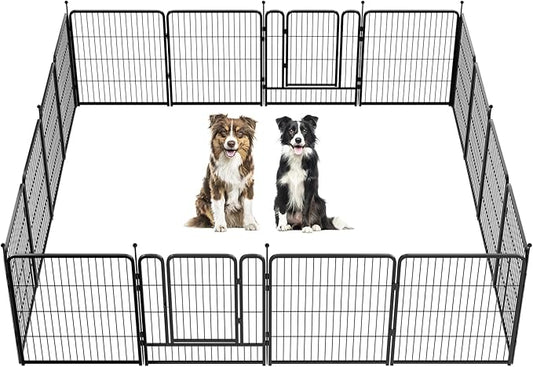 FXW Instant Unleashed Dog Playpen, Portable Pet Fence for Outdoor, RV Trips, and Camping, 32inch, 16 Panels for Small and Medium Dogs│Patented