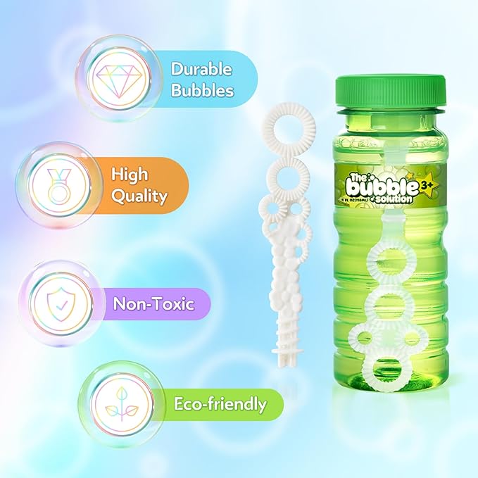 Springflower 60 Pcs Bubble Bottles with Wand,Bubbles Party Favors for Kids,Summer Toys, Blow Bubbles Solution Novelty Toy, Party Favors, Birthday Party Supplies, Outdoor & Indoor Activity,4oz,6 Colors