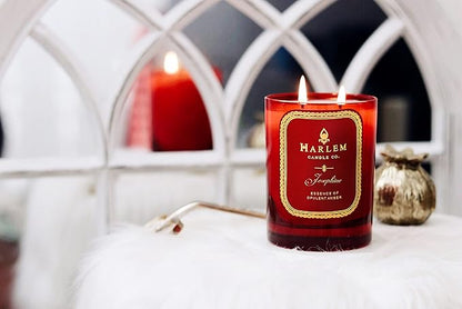 HARLEM CANDLE CO. Josephine - Luxury Scented Soy Candle, 11 oz - 80-Hour Burn Time | Rose, Jasmine, Warm Amber, Tonka Bean, and Sandalwood | Scented Candles for Home