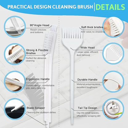 Small Detailing Cleaning Brushes for Small Spaces,Crevice Cleaning Tools for Keyboard Bottle Window Groove Car Gap,Scrub Cleaner Supplies for Shower Toaster Tub Baseboard Sink Grout Oven Juicer